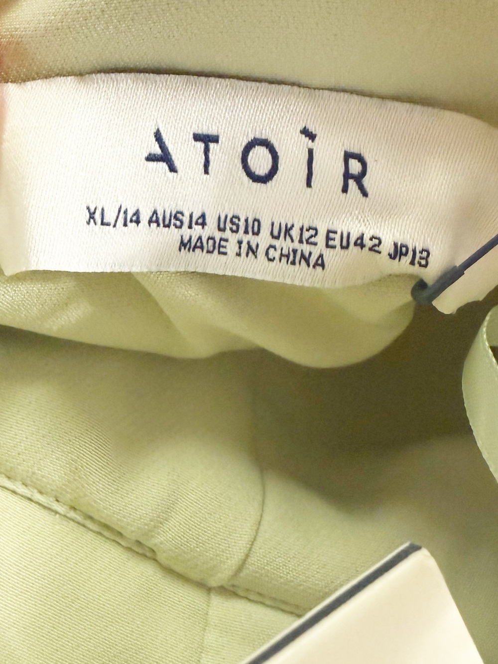 Atoir The Tiffany Backless Gold Rose Flower Embellished Dress in Mint Green NEW - Picture 9 of 13